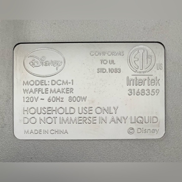 Disney Mickey Mouse Mickey Waffle Maker - NWOB - Picture 6 of 7